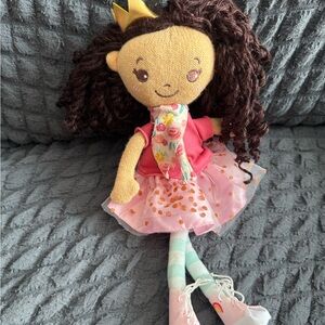 Sunny Days Rag Doll Adorable Pink Doll with Crown and Scarf